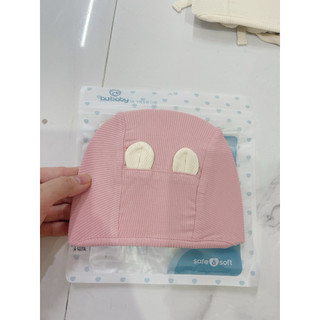 Mũ buộc dây tai gấu tăm bubaby