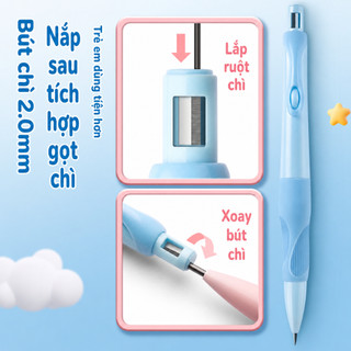 Bút Chì Tư Thế Đúng 2.0mm Cho Bé – Nét Đậm, Cầm Êm Tay, Viết Lâu Không Mỏi.