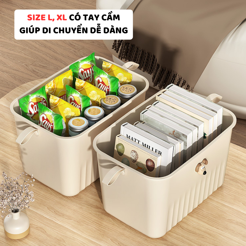 Hộp Đựng Đồ Đa Năng ENODA HOME, Hộp Nhựa Có Nắp Nhiều Kích Thước Decor Sắp Xếp Nhà Cửa Q031