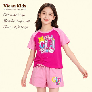Đồ bộ bé gái từ 27 - 44kg thun cotton cao cấp thoáng mát- hãng DOREME