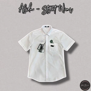 ⚡️[Hight Quality] Áo Sơ Mi Cộc Tay Nam Nữ D100 Shirts - Điềm Nhấn Chữ Thêu Phối Hoạt Họa Sang Trọng Loại 1