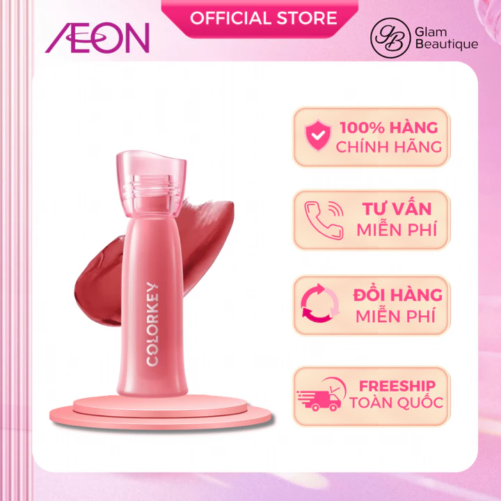 Son Tint Nước Khóa Màu COLORKEY Soft Matte Water Tint Lì Mịn Lâu Trôi Glam Beautique