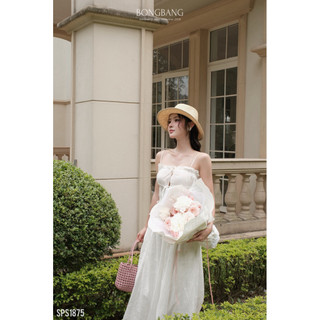Đầm Maxi 2 Dây Dáng Dài Style Nàng Thơ, Váy Boho Đục Lỗ Tôn Dáng Che Khuyết Điểm Màu Trắng/Hồng/Xanh Chuẩn Hình