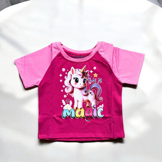 Set quần áo bé gái từ 11 -25kg thun cotton cao cấp in ngựa PONY - hãng DOREME