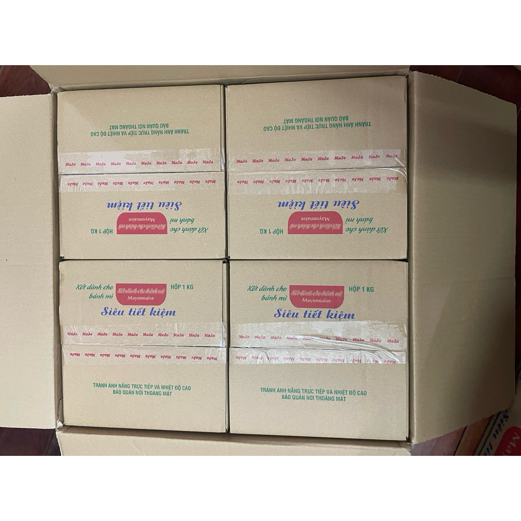 Thùng 12kg xốt Mayonnaise dạng túi 1kg - Meje