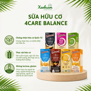 Sữa Gạo/ Ngũ Cốc Hữu Cơ 4Care Balance 180ml - XanhSam Natural & Organic
