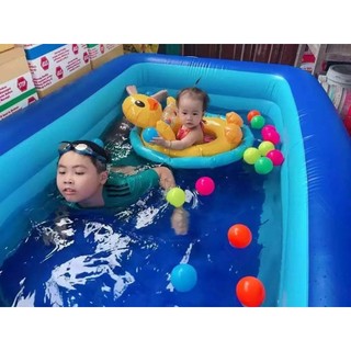 Bể Bơi Phao Cho Bé 1m2 1m3 1m5 1m8 2m1 3 Tầng PVC Dày Dặn - Bể Bơi Trẻ Em Bơm Hơi Siêu Dày Cỡ Lớn