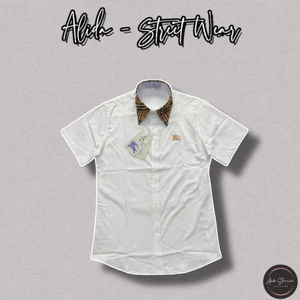 ⚡️[Hight Quality] Áo Sơ Mi Cộc Tay Nam Bu1 White Shirts - Họa Tiết Cồ Kẻ Phối Màu Cao Cấp Loại 1