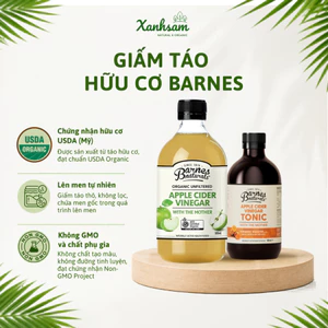 Giấm Táo Hữu Cơ Barnes 500ml - Xanhsam Natural & Organic