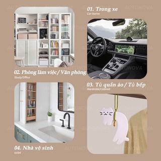 Mèo mini thơm tinh dầu – Treo xe, tủ quần áo, phòng làm việc, toilet – Hộp quà dễ thương