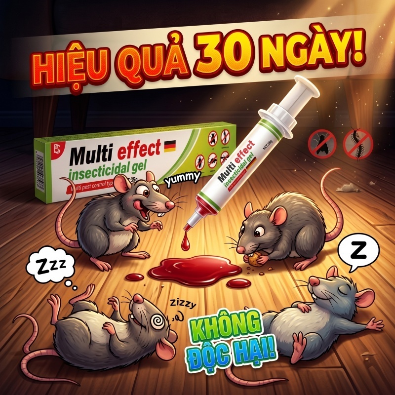 🔥 Mua 2 tặng 1! 🐭 Gel diệt chuột 35g – Diệt sạch mọi loại chuột, bảo vệ nhà cửa và an toàn cho gia đình ✅