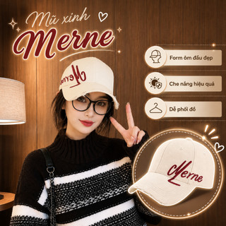 Mũ Lưỡi Trai Nam Nữ Hazin Thêu Chữ Merne Bên Hông Nón Kết Phối Rách Cá Tính Thời Trang Đẹp Trẻ Trung Form Cứng