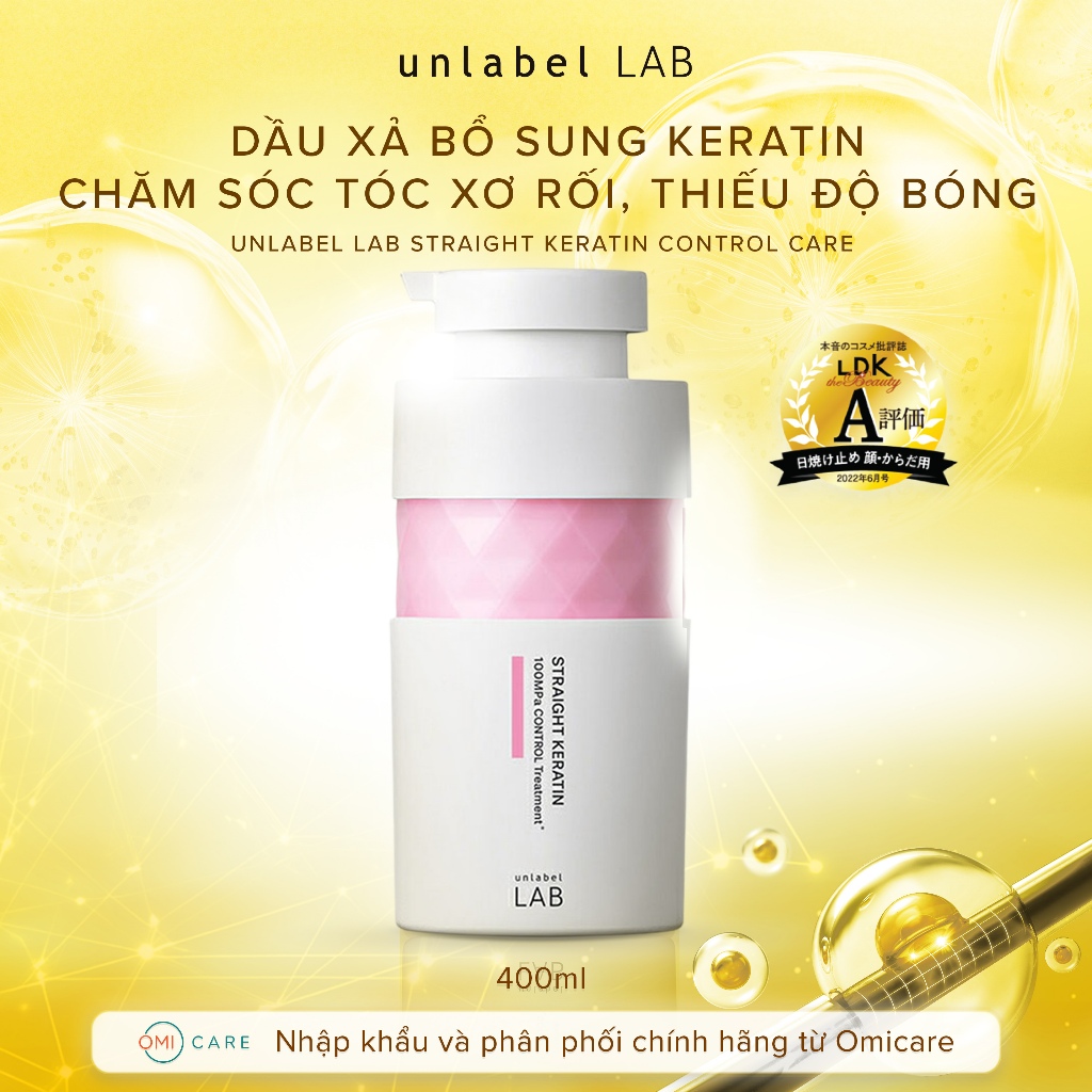 UNLABEL LAB DẦU XẢ BỔ SUNG KERATIN DƯỠNG TÓC ÓNG MƯỢT