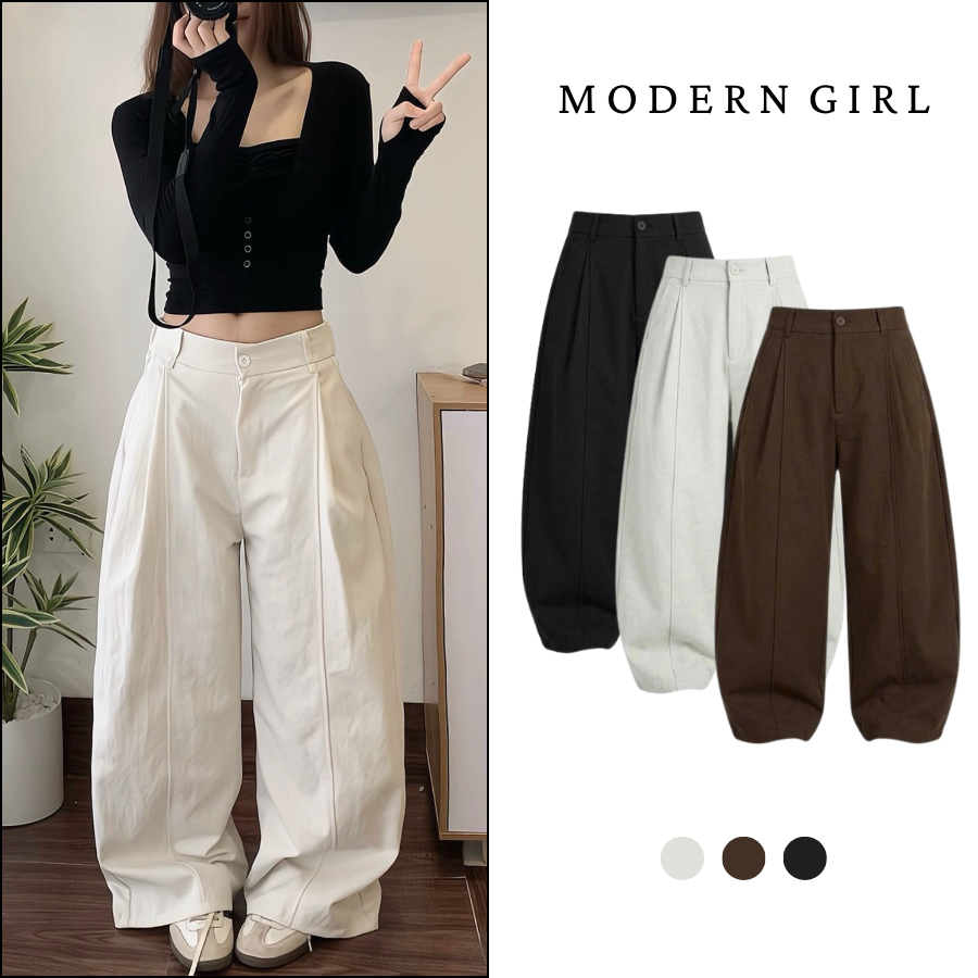 [ MỞ BÁN ] Quần Kaki Nhật Khoá, Quần Kaki Ống Rộng Khoá Kéo Lưng Chun Phong Cách Hàn Quốc Modern Girls | BigBuy360 - bigbuy360.vn