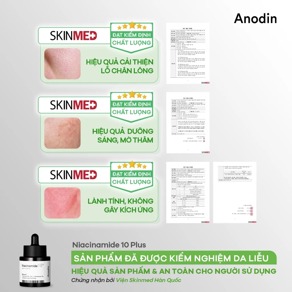 Tinh Chất Anodin Niacinamide 10+ Làm Trắng Và Thu Nhỏ Lỗ Chân Lông - Ever Queen