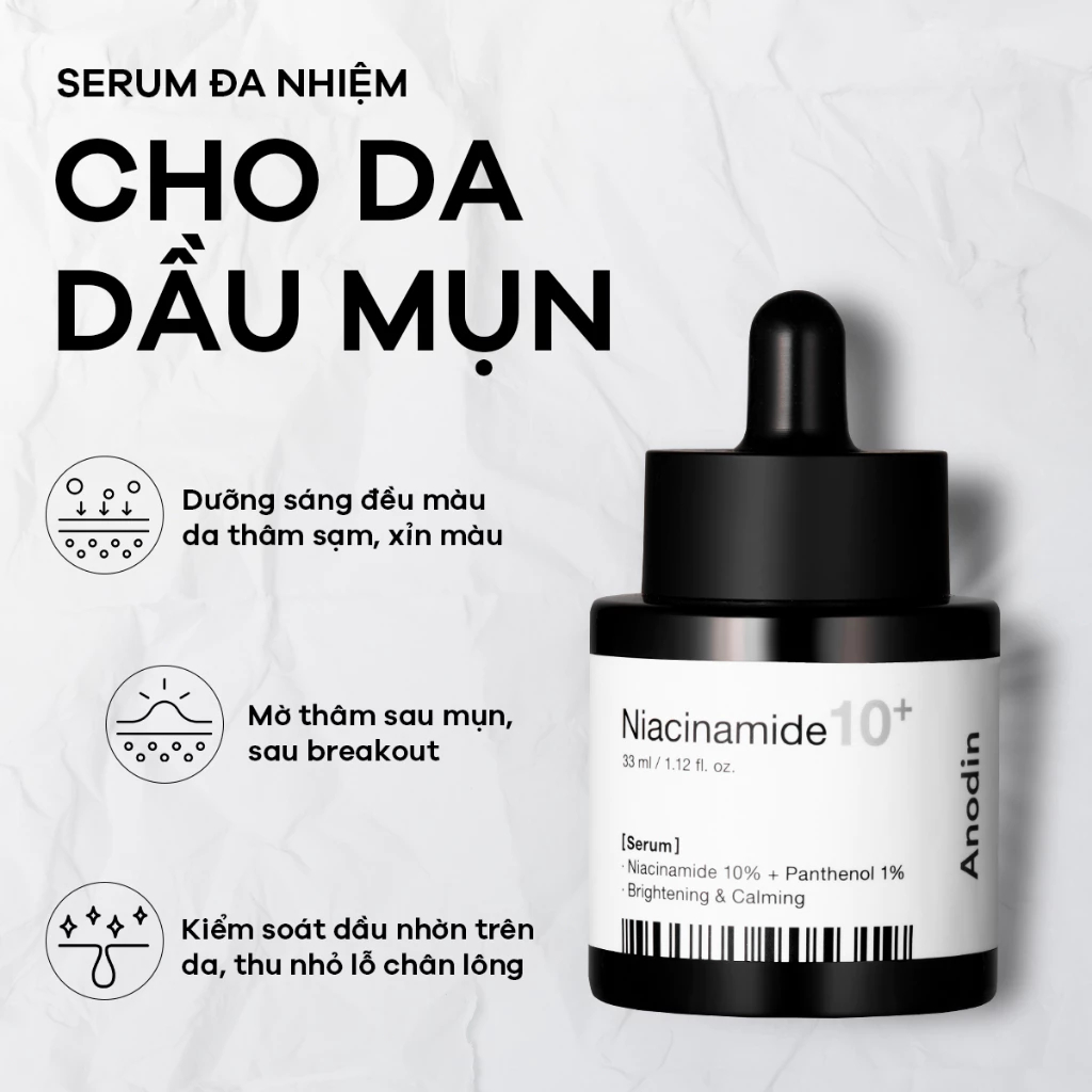 Tinh Chất Anodin Niacinamide 10+ Làm Trắng Và Thu Nhỏ Lỗ Chân Lông - Ever Queen
