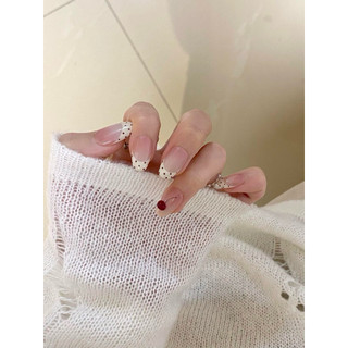 Nailbox Thiết kế French Đầu Móng Phối Cherry Dể Thương