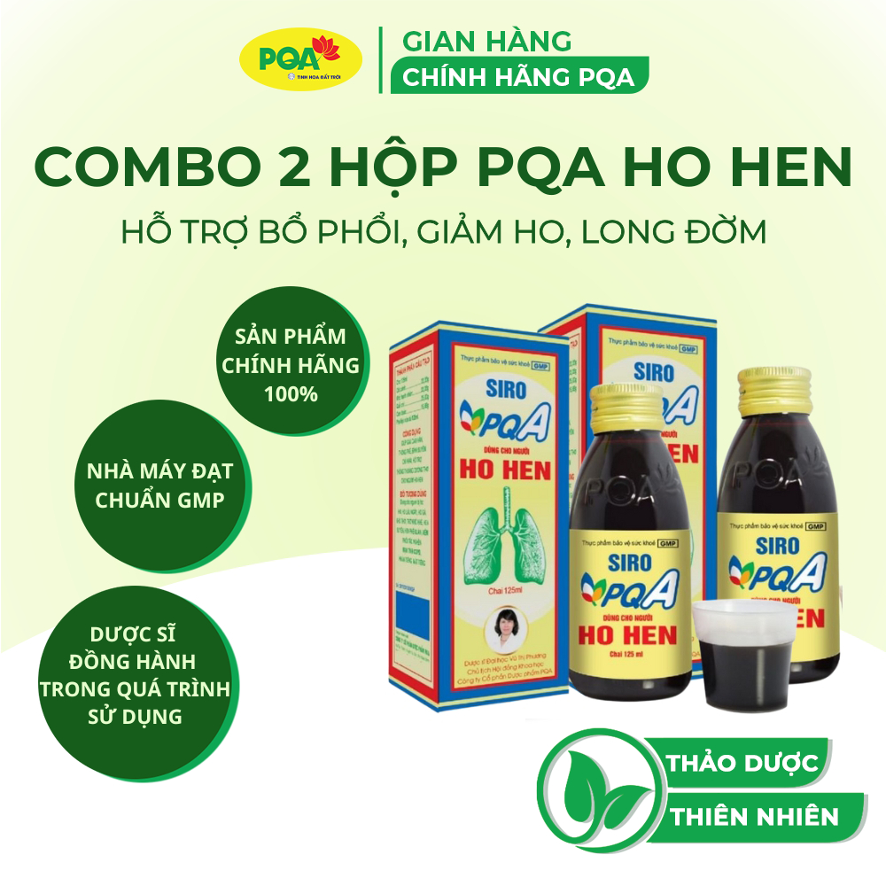 Combo 2 Hộp PQA Ho Hen Hỗ Trợ Bổ Phổi, Giảm Ho, Long Đờm Cho Người Bị ...