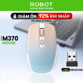 Chuột Quang Không Dây Tĩnh Âm ROBOT M370 Tĩnh Âm Cảm Biến Quang Học Khoảng Cách Tín Hiệu 20m