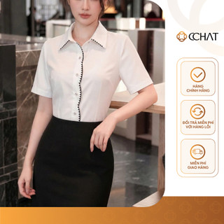 Áo Sơ Mi Nữ 𝐂𝐂𝐇𝐀𝐓 Dáng Suông Lượn Sóng Isola Chất Liệu Thô Bamboo Cao Cấp 16FNT9107ST