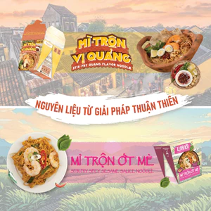 Mì Trộn Lúa Nổi AMANA Vị Ớt Mè / Vị Quảng Thơm Ngon Đậm Đà (Hộp giấy 85g)