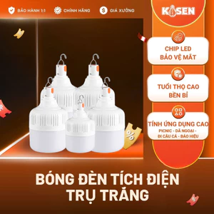 Đèn Treo Tích Điện Trụ Trắng Chiếu Sáng Khẩn Cấp, Sạc USB, Thời Gian Dùng 8-10H