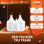 Đèn Tích Điện Trụ Trắng - Dùng Mưa Bão, Cúp Điện, Công Nghệ LED Tiết Kiệm Điện