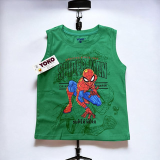 Đồ mặc nhà Bộ Quần Áo Bé Trai Ba Lỗ 13 - 27kg hãng YOKO thun Cotton– Bộ Thun Bé Trai Spider Man Siêu NhânMềm Mát