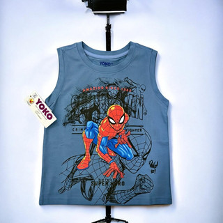 Đồ mặc nhà Bộ Quần Áo Bé Trai Ba Lỗ 13 - 27kg hãng YOKO thun Cotton– Bộ Thun Bé Trai Spider Man Siêu NhânMềm Mát
