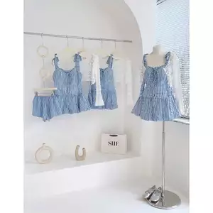 SET ĐẦM 2 DÂY PHỐI QUẦN SHORT VÀ CARDIGAN REN, SET ĐỒ NỮ TIỂU THƯ ĐI BIỂN DU LỊCH | MEOINDAHOUSE