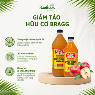 Giấm Táo Hữu Cơ Bragg 473ml/946ml - Xanhsam Natural & Organic