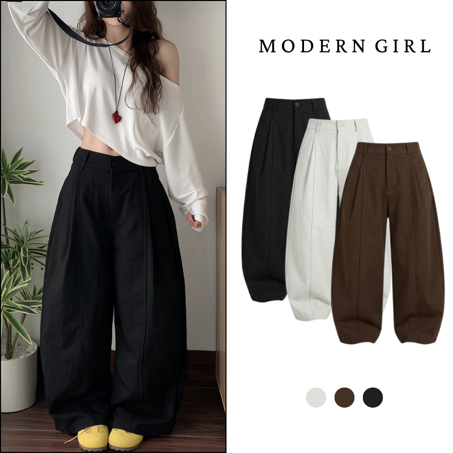 [ MỞ BÁN ] Quần Kaki Nhật Khoá, Quần Kaki Ống Rộng Khoá Kéo Lưng Chun Phong Cách Hàn Quốc Modern Girls | BigBuy360 - bigbuy360.vn