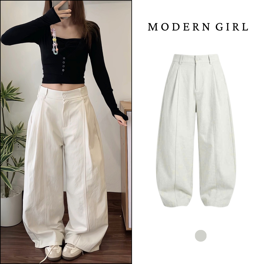 [ MỞ BÁN ] Quần Kaki Nhật Khoá, Quần Kaki Ống Rộng Khoá Kéo Lưng Chun Phong Cách Hàn Quốc Modern Girls | BigBuy360 - bigbuy360.vn