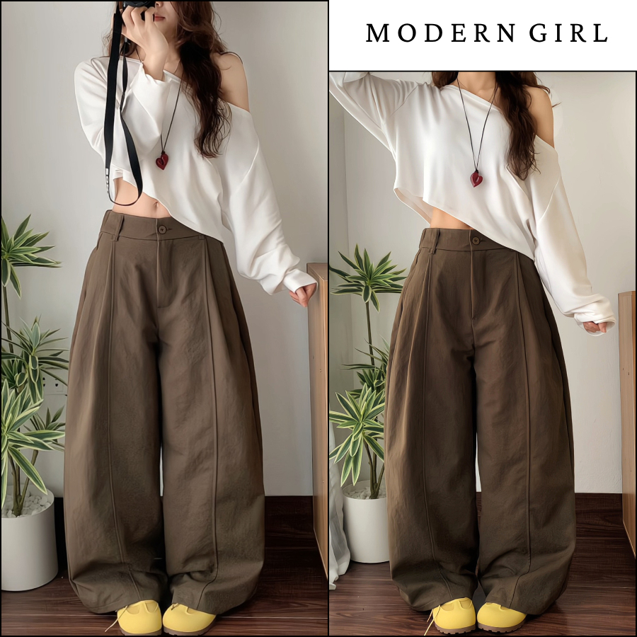 [ MỞ BÁN ] Quần Kaki Nhật Khoá, Quần Kaki Ống Rộng Khoá Kéo Lưng Chun Phong Cách Hàn Quốc Modern Girls | BigBuy360 - bigbuy360.vn