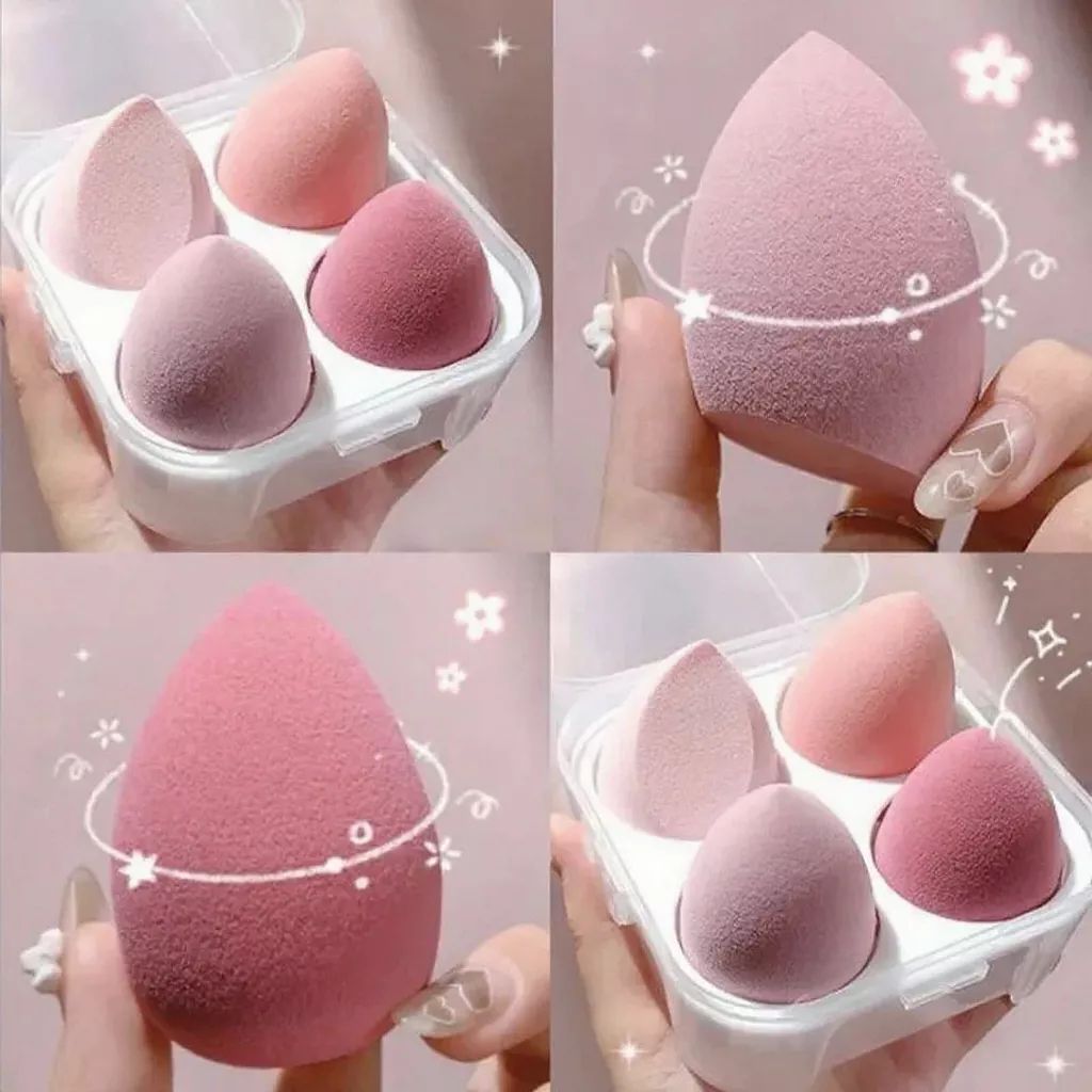 (COMBO 2 HỘP) MÚT TÁN NỀN PHÙ HỢP MỌI LOẠI DA, Mút Trang Điểm Mềm Mại, Tán Kem Nền Tự Nhiên Và Đều Màu