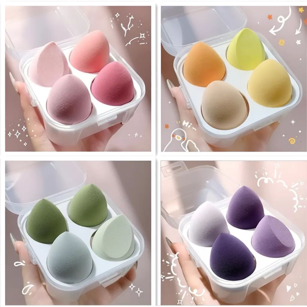 (COMBO 2 HỘP) MÚT TÁN NỀN PHÙ HỢP MỌI LOẠI DA, Mút Trang Điểm Mềm Mại, Tán Kem Nền Tự Nhiên Và Đều Màu