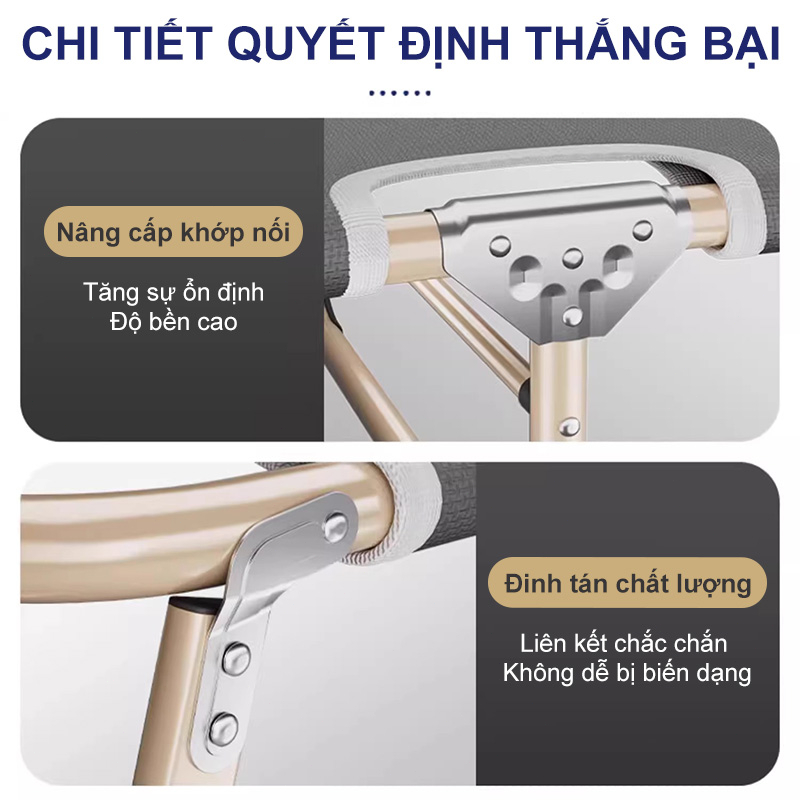 Giường gấp CONOCO vải Oxford thoáng khí tựa lưng 4 nấc nhẹ dễ mang theo