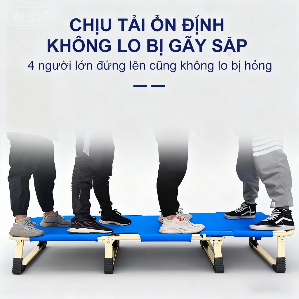 Giường gấp CONOCO vải Oxford thoáng khí tựa lưng 4 nấc nhẹ dễ mang theo