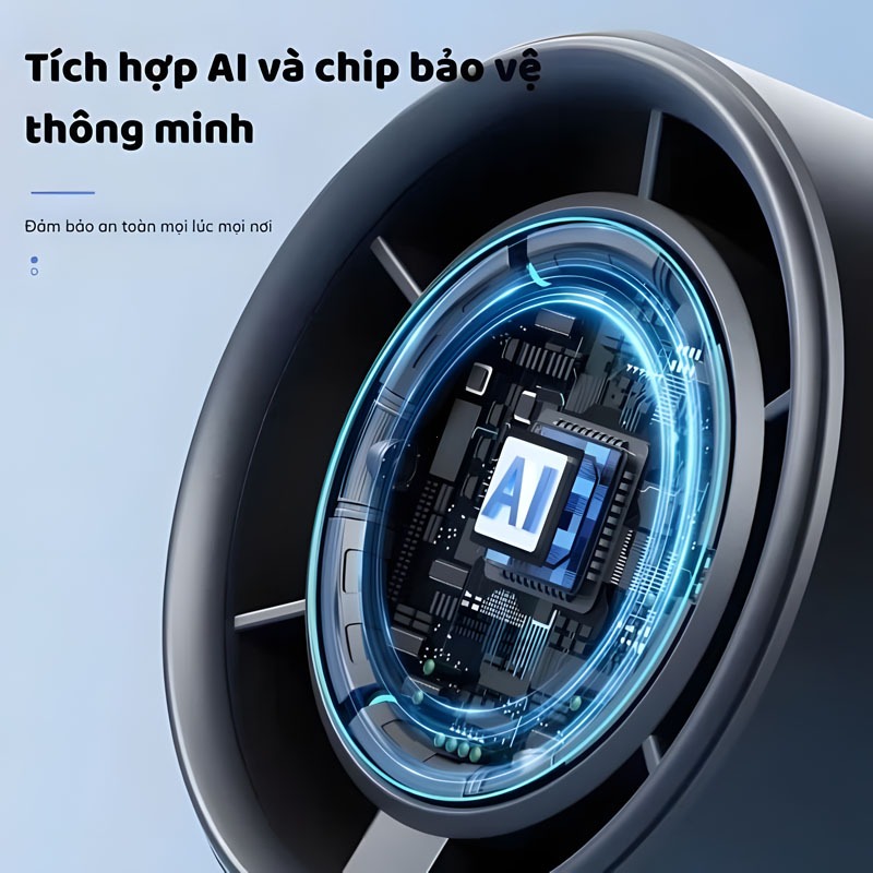 Quạt Minu cầm tay N68 5000mAh, gió mạnh 100 Turbo, hiển thị pin có kèm sạc di dộng | BigBuy360 - bigbuy360.vn