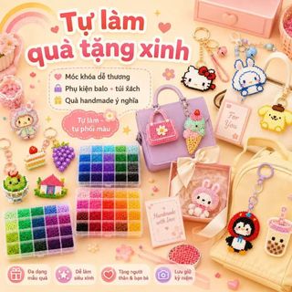 【✨ Sáng tạo thủ công】Bộ hạt xếp DIY cho trẻ em【Phiên bản mới thông minh】 | Bao gồm hạt màu sắc phong phú + bộ dụng cụ