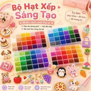 【✨ Sáng tạo thủ công】Bộ hạt xếp DIY cho trẻ em【Phiên bản mới thông minh】 | Bao gồm hạt màu sắc phong phú + bộ dụng cụ