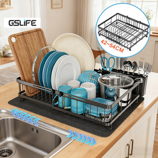 [Xả hàng] Kệ để chén đĩa đa năng 1/2/3 tầng – Rá để bát thoát nước nhanh, có khay hứng nước, gọn gàng cho mọi gian bếp