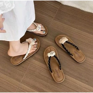 Dép Xỏ Ngón Nữ Trang Trí Hoạ Tiết Cá Mèo Dễ Thương T056