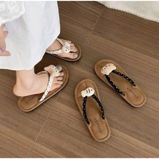 [TĂNG 1 SZ] Dép Xỏ Ngón Nữ Trang Trí Hoạ Tiết Cá Mèo Dễ Thương T056