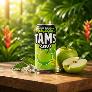 Nước ngọt có gas Tams Zero Calorie 355ml không đường không calo Hàn Quốc vị trái cây dễ uống