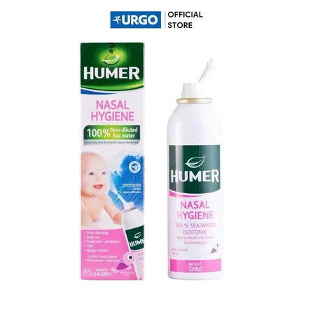 Xịt Mũi Humer Nasal Hygiene Nước Biển Vô Trùng Vệ sinh Mũi Hằng Ngày Cho Trẻ sơ sinh