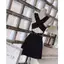 SET ÁO CROPTOP ĐẮP CHÉO CỘT NƠ PHỐI CHÂN VÁY ĐEN, SET ĐỒ NỮ SEXY | MEOINDAHOUSE