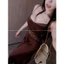 Đầm Maxi Đuôi Loe Phối Ren Xoắn Đan Tít Eo Full Tone Trả Khách
