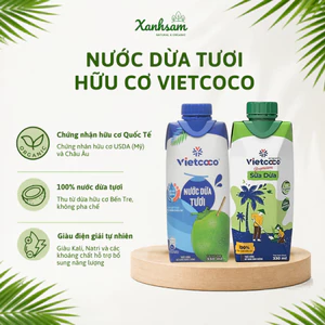 Nước Dừa Tươi Hữu Cơ Vietcoco 330ml - Xanhsam Natural & Organc