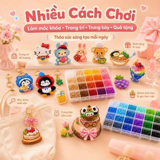 【Thủ công cho trẻ em】Bộ hạt xếp DIY cho trẻ em【Mẫu mới thông minh】 | Bao gồm hạt các màu + bộ dụng cụ + bảng xếp hạt